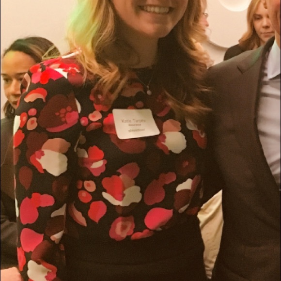 Falling florals crepe long sleeve top - Picture 3 of 3